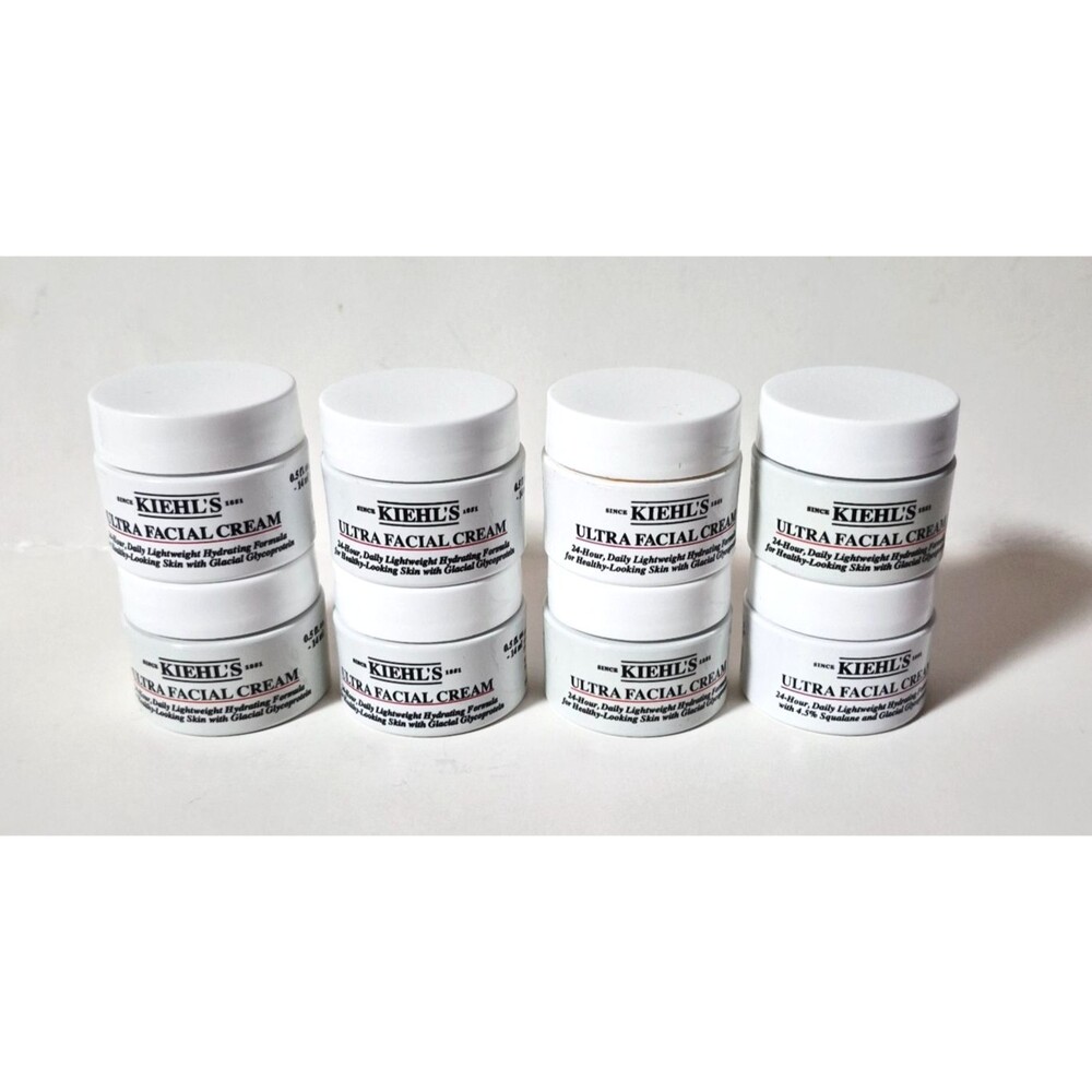 8 x Kiehl's ULTRA FACIAL CREAM 24 Hr Lightweight Hydration Squalane .5oz
